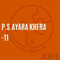 P.S.Ayara Khera -11 Primary School Logo