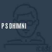 P S Dhimni Primary School Logo