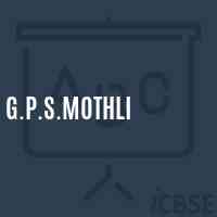 G.P.S.Mothli Primary School Logo