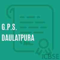 G.P.S. Daulatpura Primary School Logo