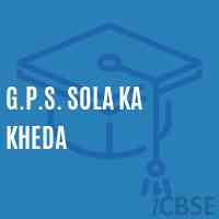 G.P.S. Sola Ka Kheda Primary School Logo