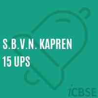 S.B.V.N. Kapren 15 Ups Senior Secondary School Logo