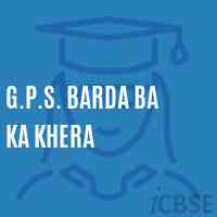 G.P.S. Barda Ba Ka Khera Primary School Logo
