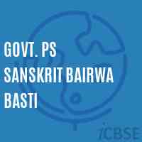 Govt. Ps Sanskrit Bairwa Basti Primary School Logo