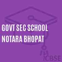 Govt Sec School Notara Bhopat Logo