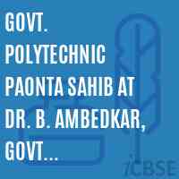 Govt. Polytechnic Paonta Sahib At Dr. B. Ambedkar, Govt. Polytechnic Ambota College Logo