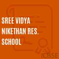Sree Vidya Nikethan Res. School Logo