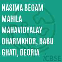 Nasima Begam Mahila Mahavidyalay Dharmkhor, Babu Ghati, Deoria College Logo