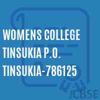 Womens College Tinsukia P.O. Tinsukia-786125 Logo
