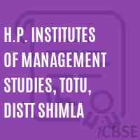 H.P. Institutes of management Studies, Totu, Distt Shimla Logo