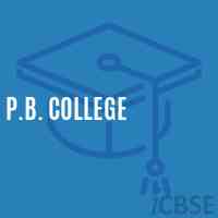 P.B. College Logo