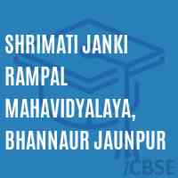 Shrimati Janki Rampal Mahavidyalaya, Bhannaur Jaunpur College Logo