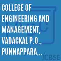 College of Engineering and Management, Vadackal P.O., Punnappara, Alappuzha Logo