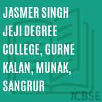 Jasmer Singh Jeji Degree College, Gurne Kalan, Munak, Sangrur Logo