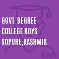 Govt. Degree College Boys Sopore,Kashmir Logo