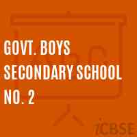 Govt. Boys Secondary School No. 2 Logo