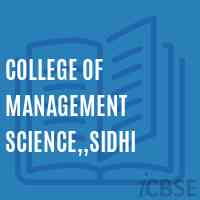 College of Management Science,,Sidhi Logo