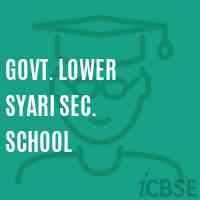 Govt. Lower Syari Sec. School Logo