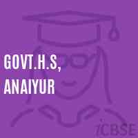 Govt.H.S, Anaiyur Secondary School Logo