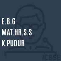 E.B.G MAT.Hr.S.S K.PUDUR Senior Secondary School Logo