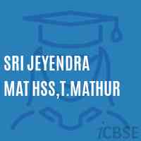 Sri Jeyendra Mat Hss,T.Mathur Senior Secondary School Logo