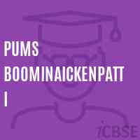 Pums Boominaickenpatti Middle School Logo