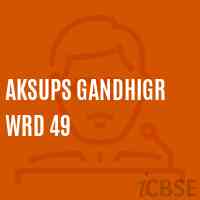 Aksups Gandhigr Wrd 49 Primary School Logo