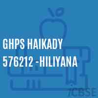 Ghps Haikady 576212 -Hiliyana Middle School Logo