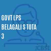 Govt Lps Belagali S Tota 3 Primary School Logo