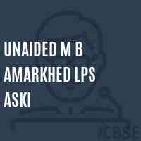 Unaided M B Amarkhed Lps Aski Primary School Logo