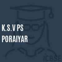 K.S.V Ps Poraiyar Primary School Logo