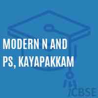 Modern N and PS, Kayapakkam Primary School Logo