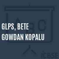 Glps, Bete Gowdan Kopalu Primary School Logo