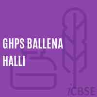 Ghps Ballena Halli Middle School Logo