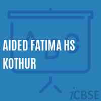 Aided Fatima Hs Kothur Secondary School Logo