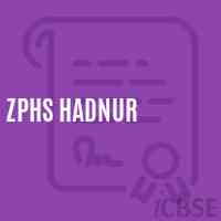 Zphs Hadnur Secondary School Logo
