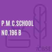 P.M.C.School No.196 B Logo