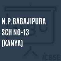N.P.Babajipura Sch No-13 (Kanya) Middle School Logo