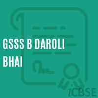 Gsss B Daroli Bhai High School Logo