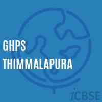 Ghps Thimmalapura Middle School Logo