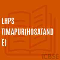 Lhps Timapur(Hosatande) Primary School Logo