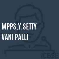 Mpps,Y.Setty Vani Palli Primary School Logo