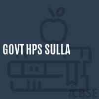Govt Hps Sulla Middle School Logo