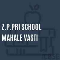 Z.P.Pri School Mahale Vasti Logo