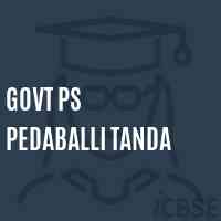 Govt Ps Pedaballi Tanda Primary School Logo