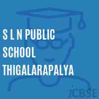 S L N Public School Thigalarapalya Logo