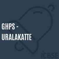Ghps - Uralakatte Middle School Logo