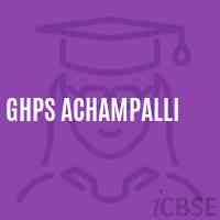 Ghps Achampalli Middle School Logo