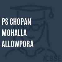 Ps Chopan Mohalla Allowpora Primary School Logo
