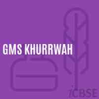 Gms Khurrwah Middle School Logo